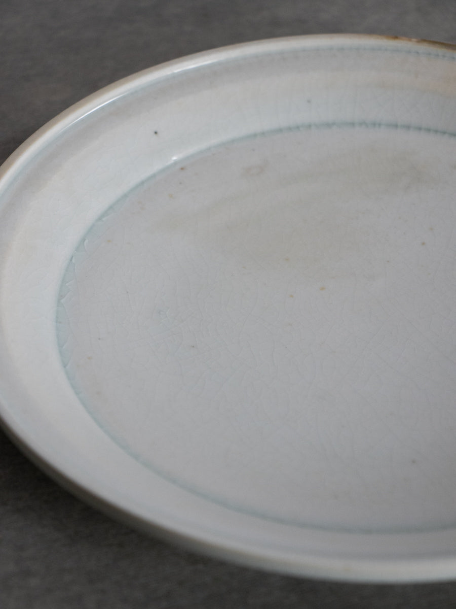 白磁段縁皿（ツヤ）