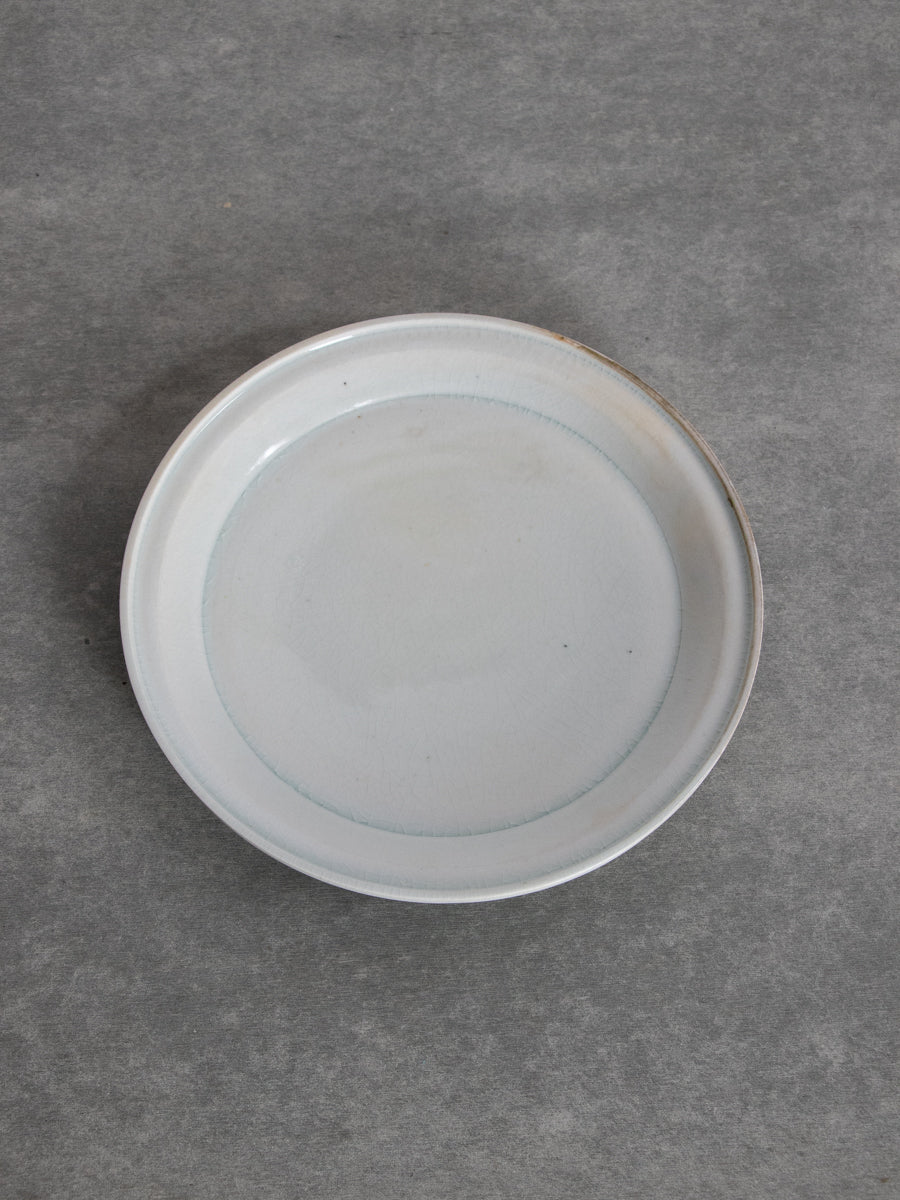 白磁段縁皿（ツヤ）