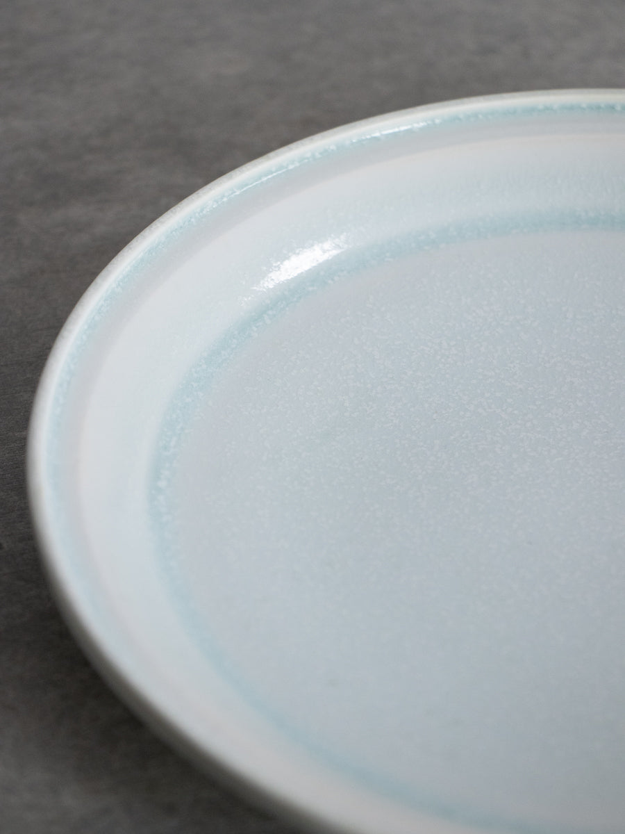 白磁段縁皿（結晶）
