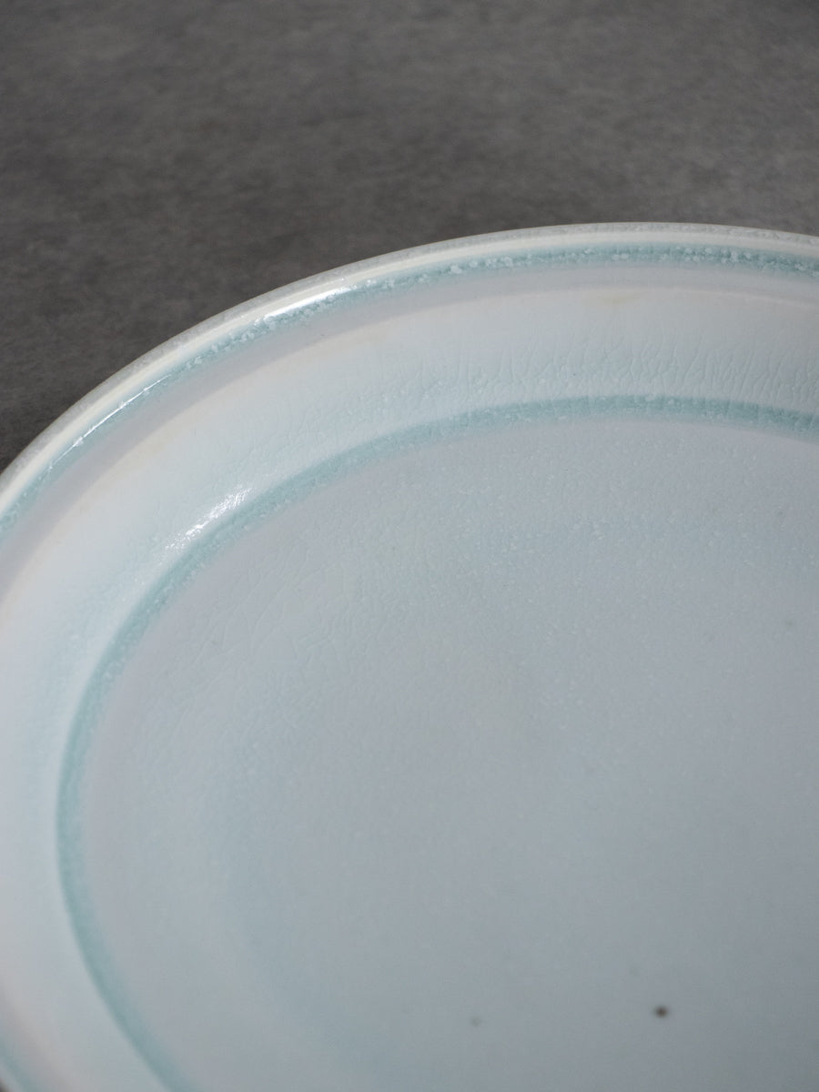 白磁段縁皿（結晶）