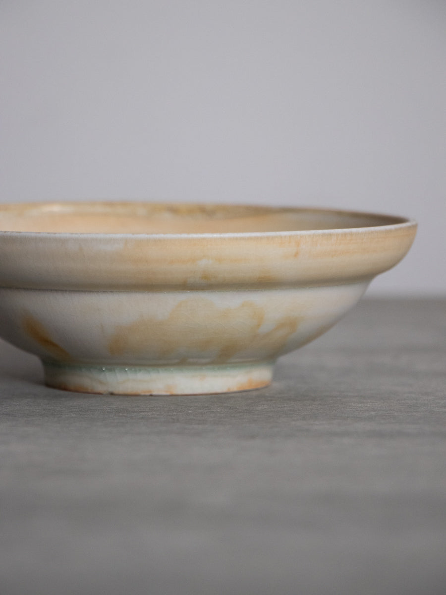 白磁縁丸小鉢（黄）