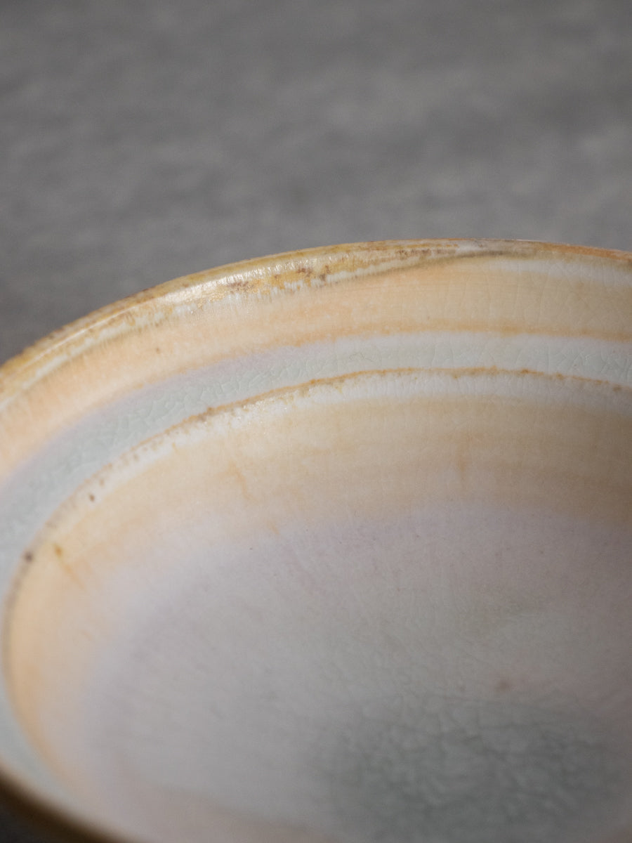 白磁縁丸小鉢（黄）