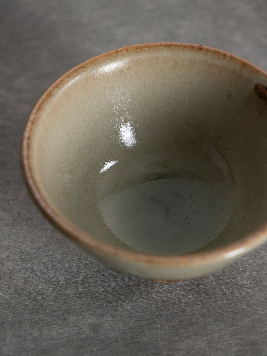 可児土灰釉豆碗