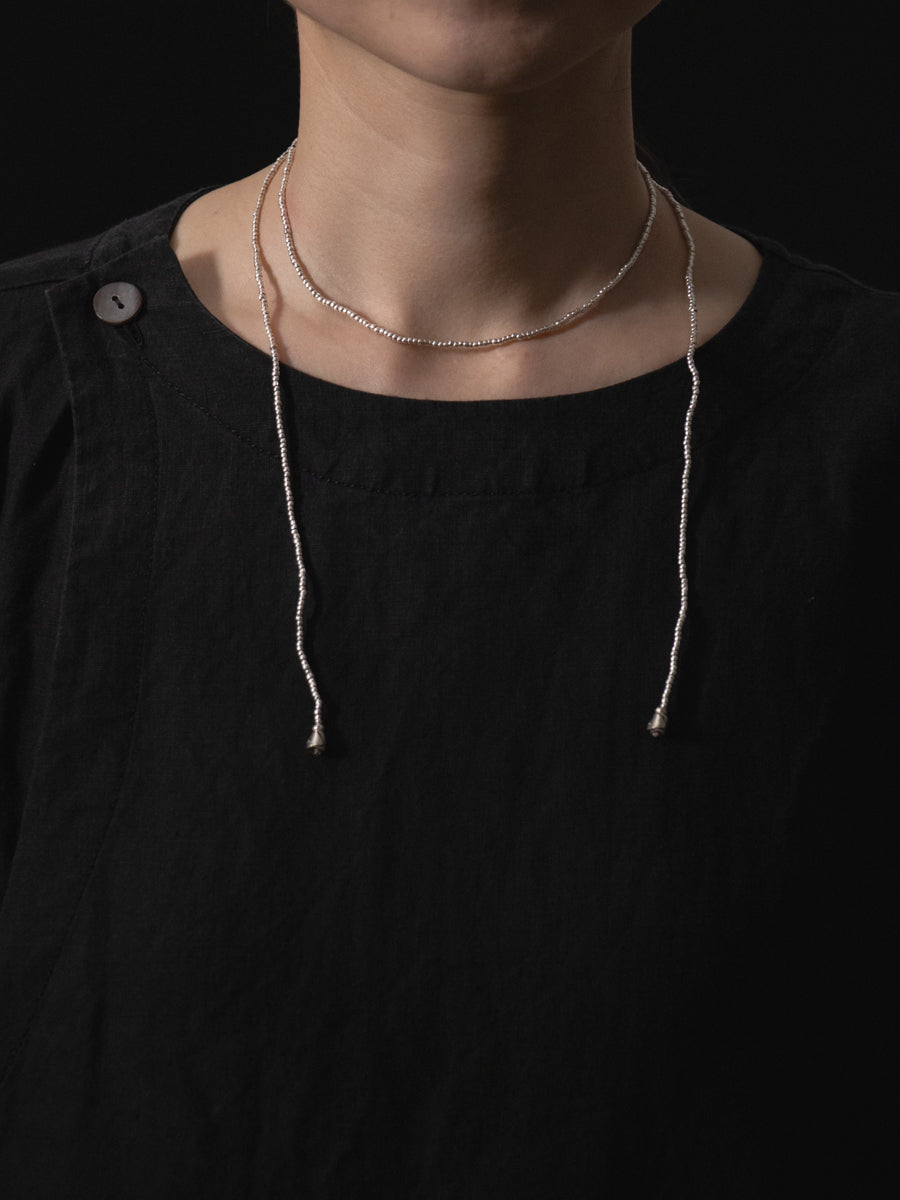 tay original カレンシルバービーズコードネックレス