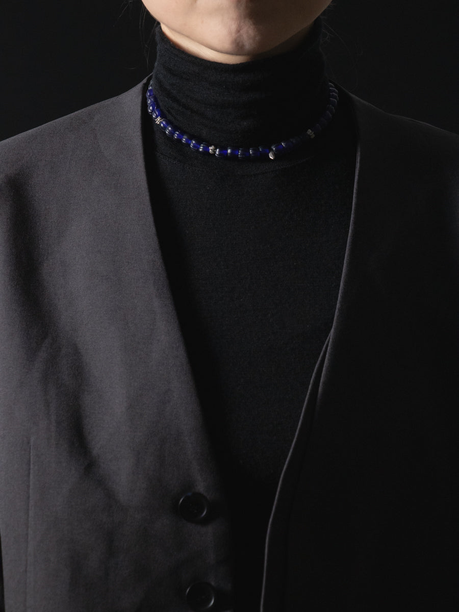 tay original ヴィンテージ ナガ×カレンビーズチョーカー(navy)