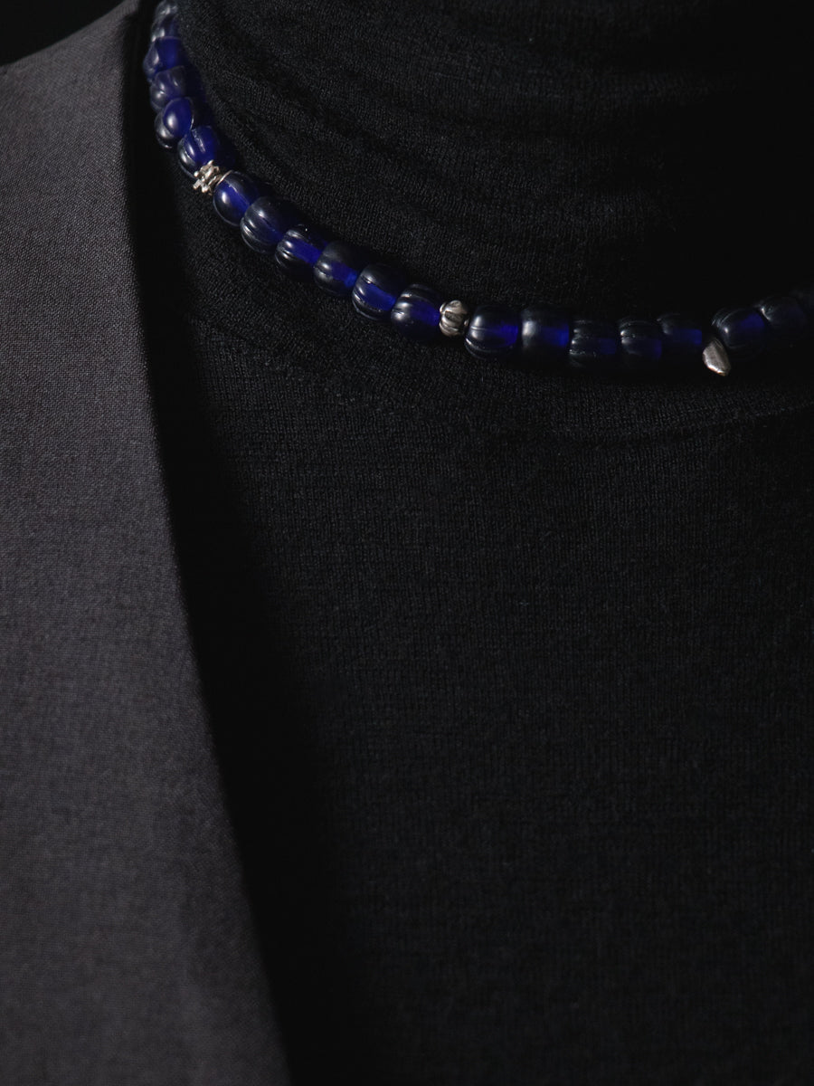 tay original ヴィンテージ ナガ×カレンビーズチョーカー(navy)