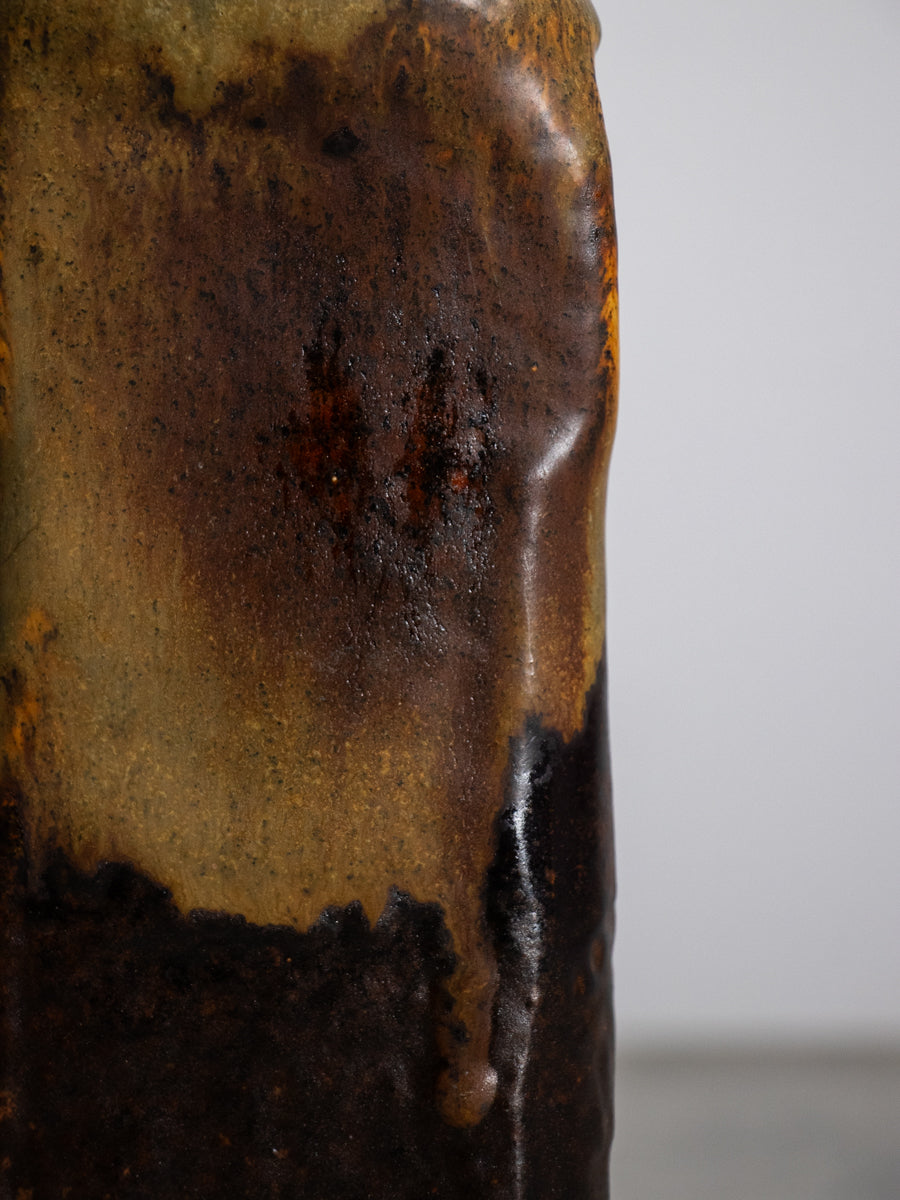 Steuler Keramik 茶釉三角花器