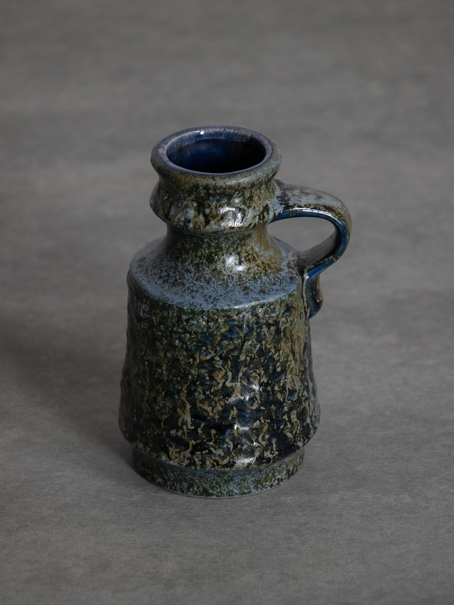 Jasba Keramik 青釉手付き花器
