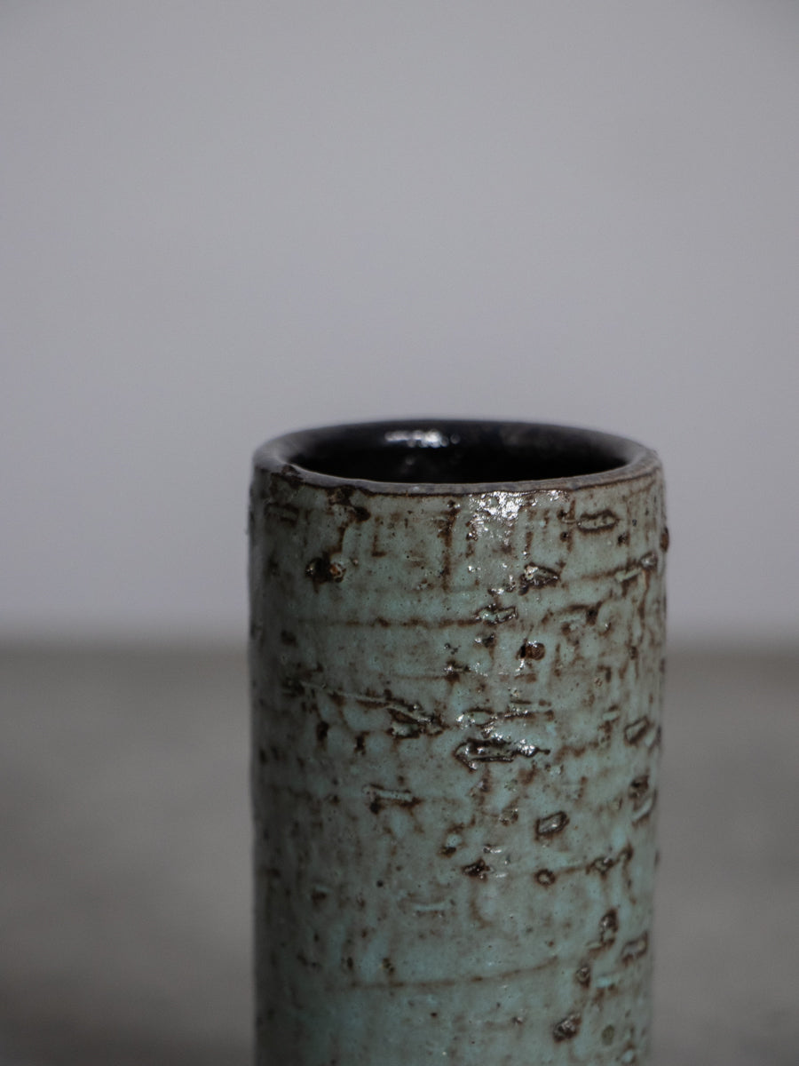 ミント釉ファットラヴァ花器