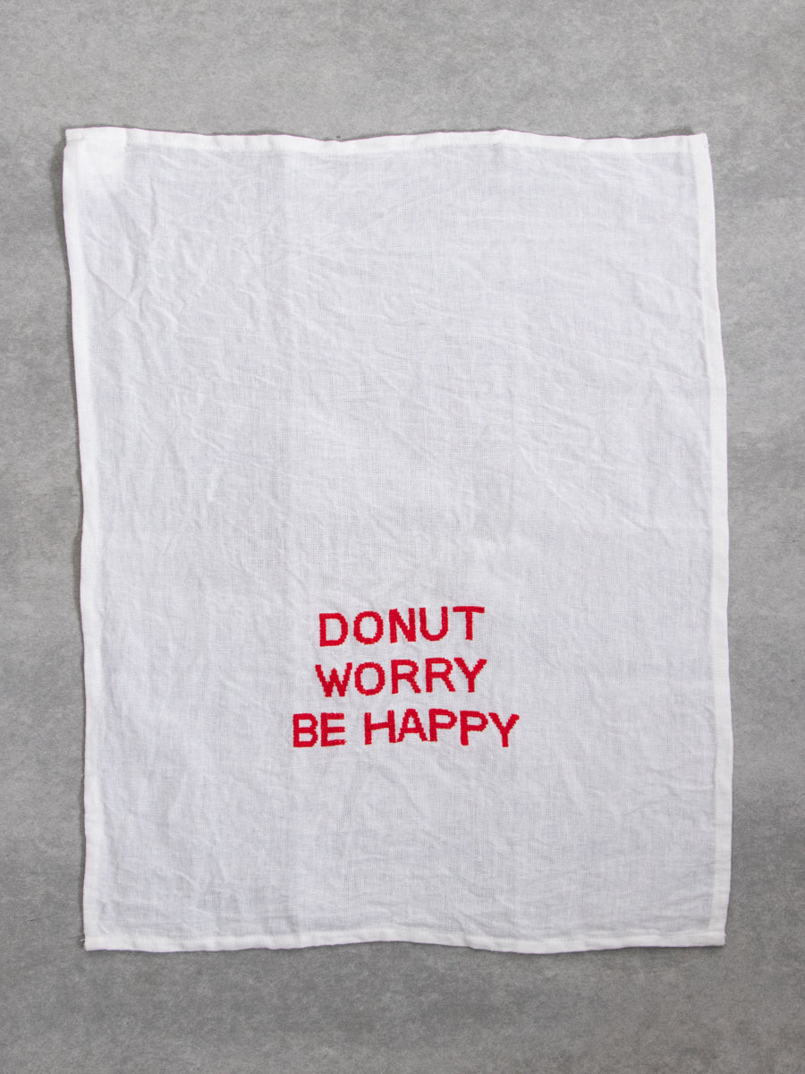 KITCHEN CLOTH A：DONUT WORRY BE HAPPY