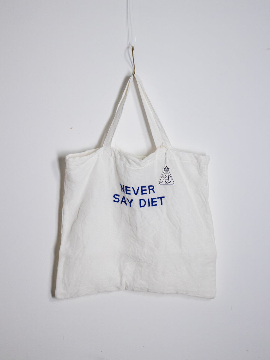 TOTE BAG B :NEVER SAY DIET