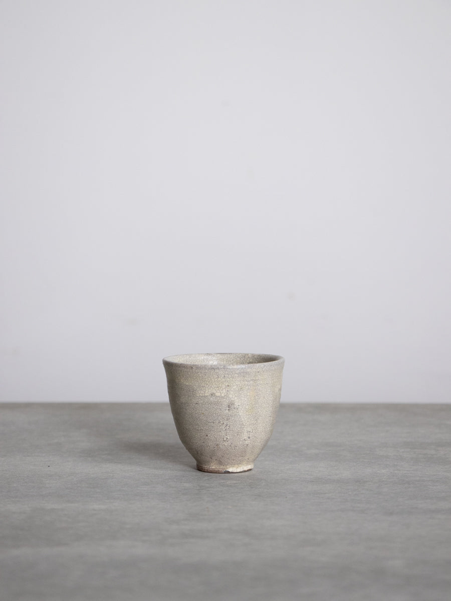 白ヒビ手湯呑　小