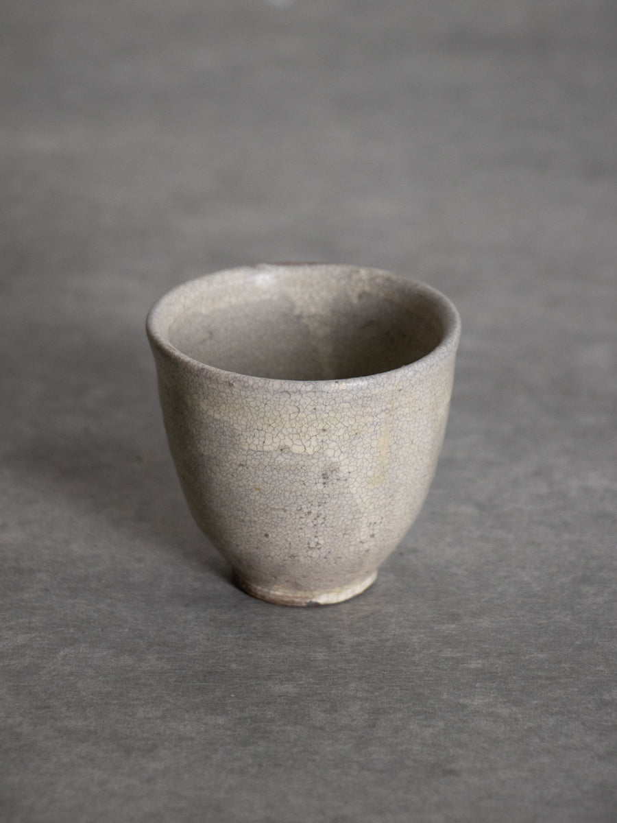 白ヒビ手湯呑　小