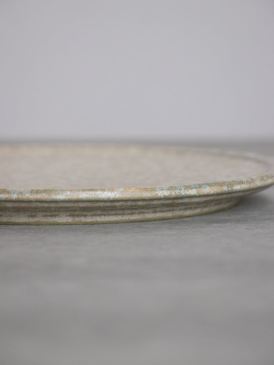 リム皿bM21cm (c 灰青)