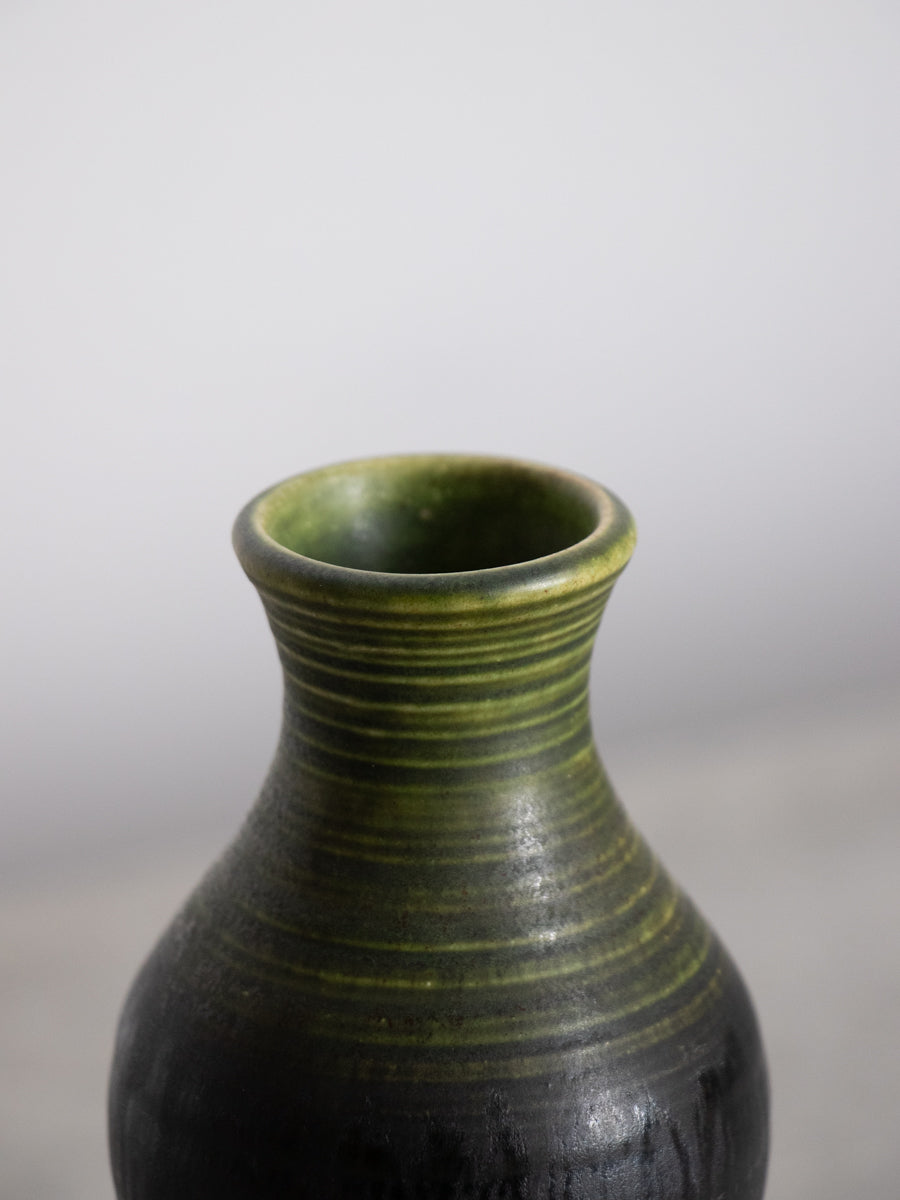 Steuler Keramik 緑釉ファットラバ花器