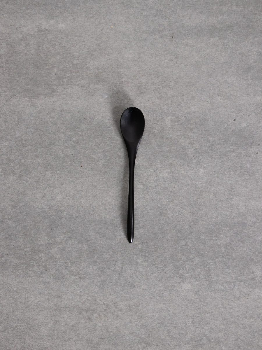黒漆　くびれ小スプーン