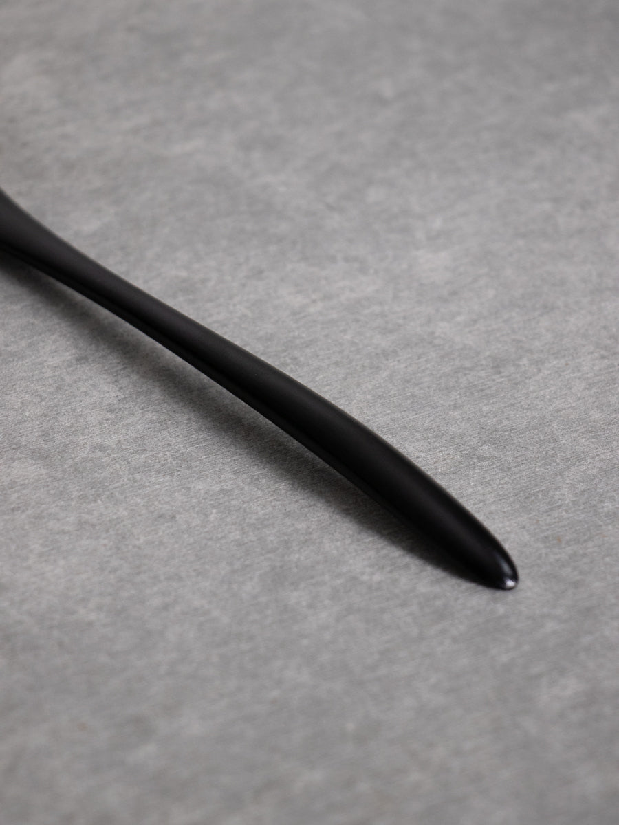 黒漆　くびれ小スプーン