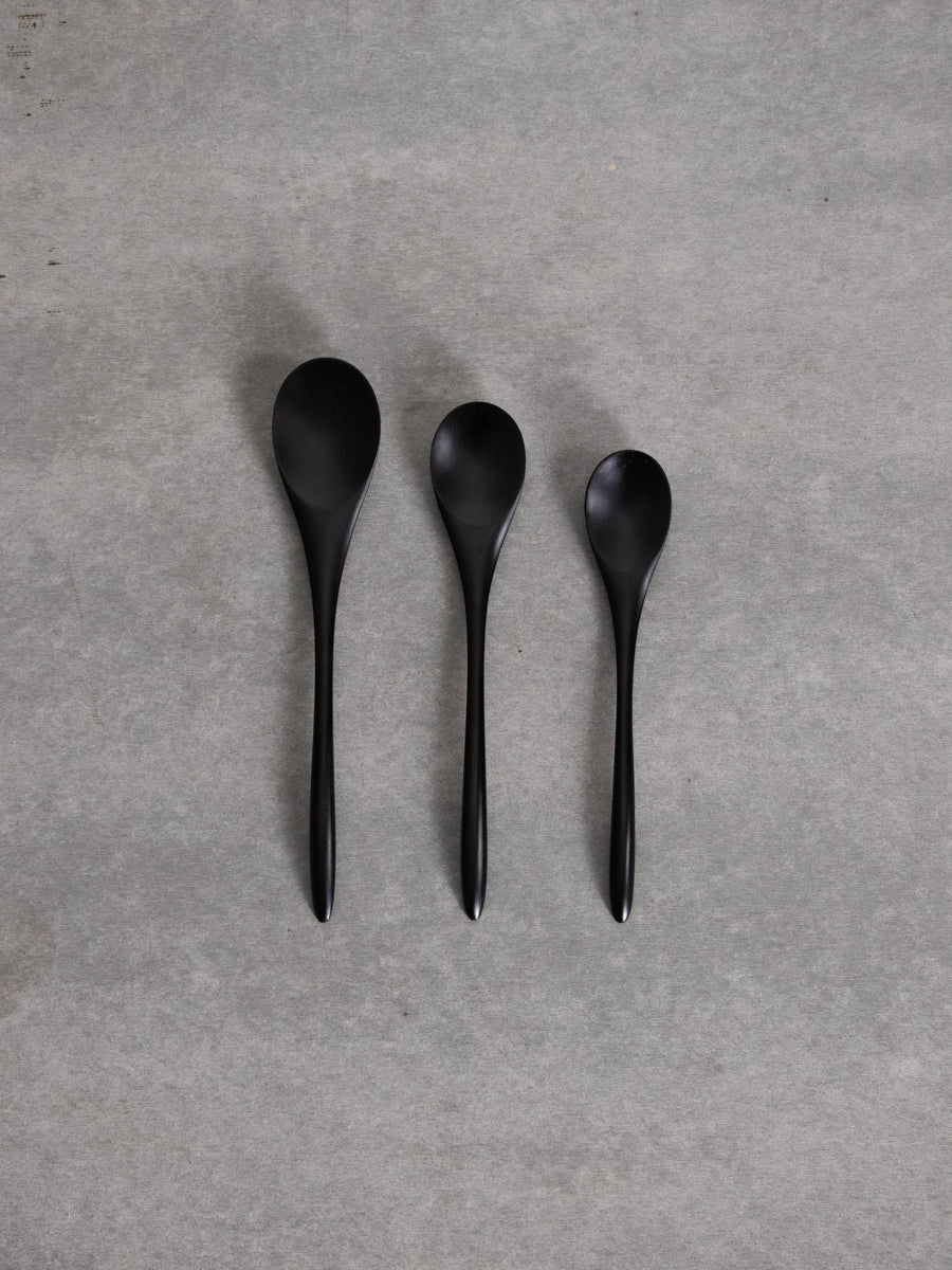黒漆　くびれ中スプーン