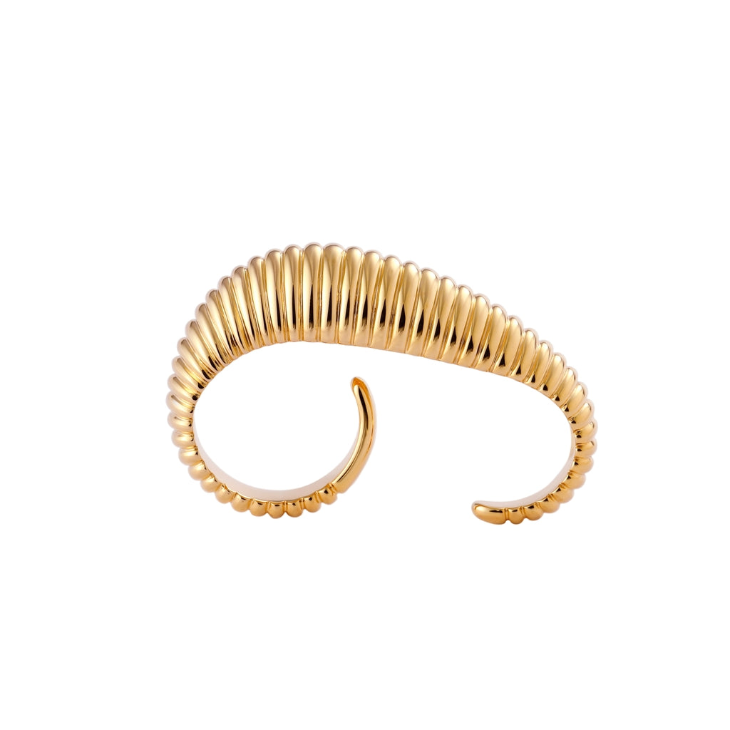 Shell Thin Double finger Ring/Gold L(12)