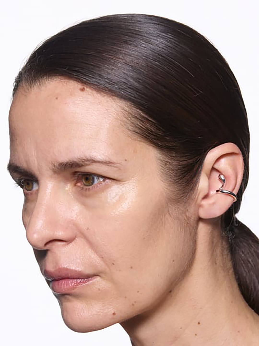 Coil Whirl Ear Cuff Silver Left