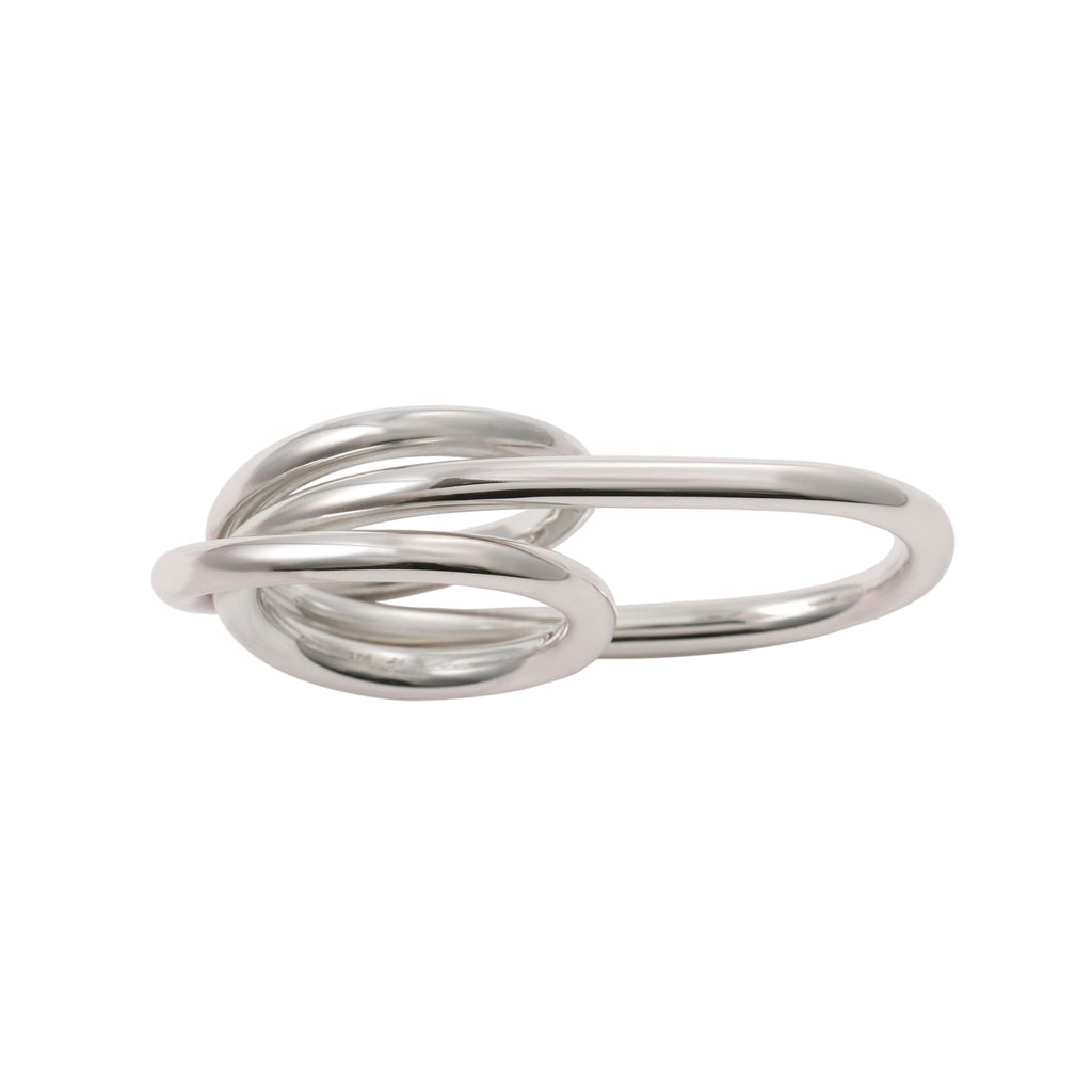 Coil Double finger Ring/Silver M