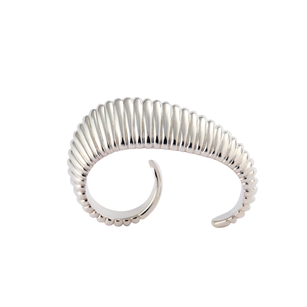 Shell Thick Double finger Ring/Silver L(12)