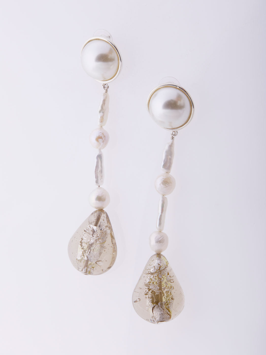 Assemblage Pearl Drop Earrings, Short