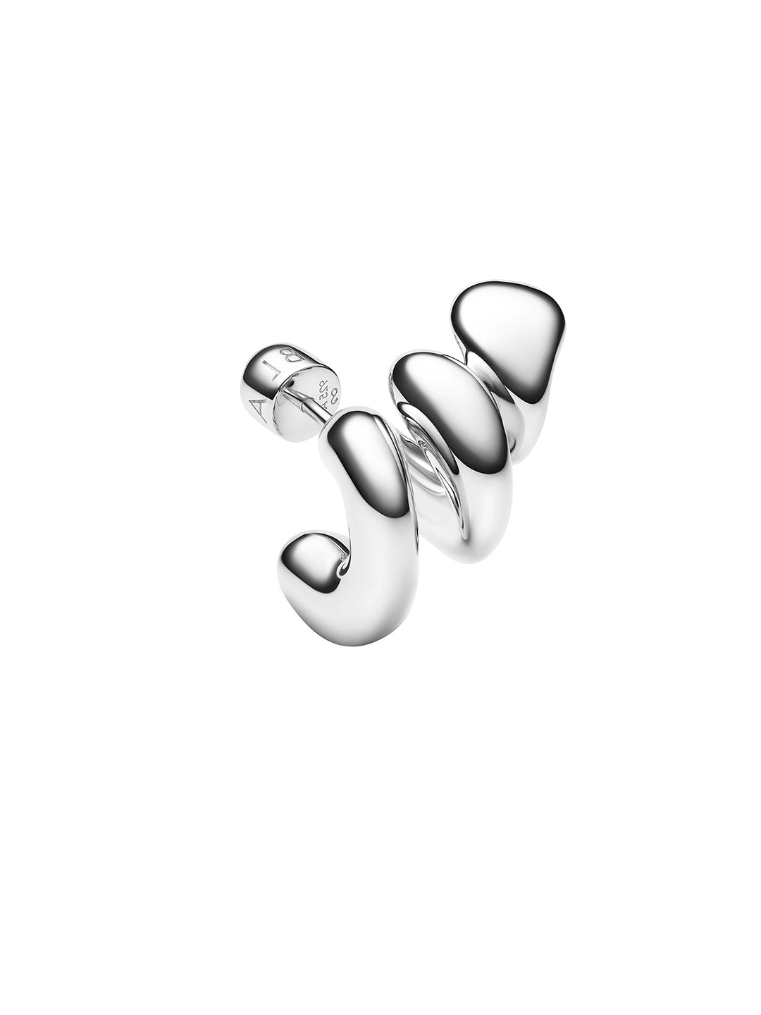 Coil Crawler Earring Silver Left
