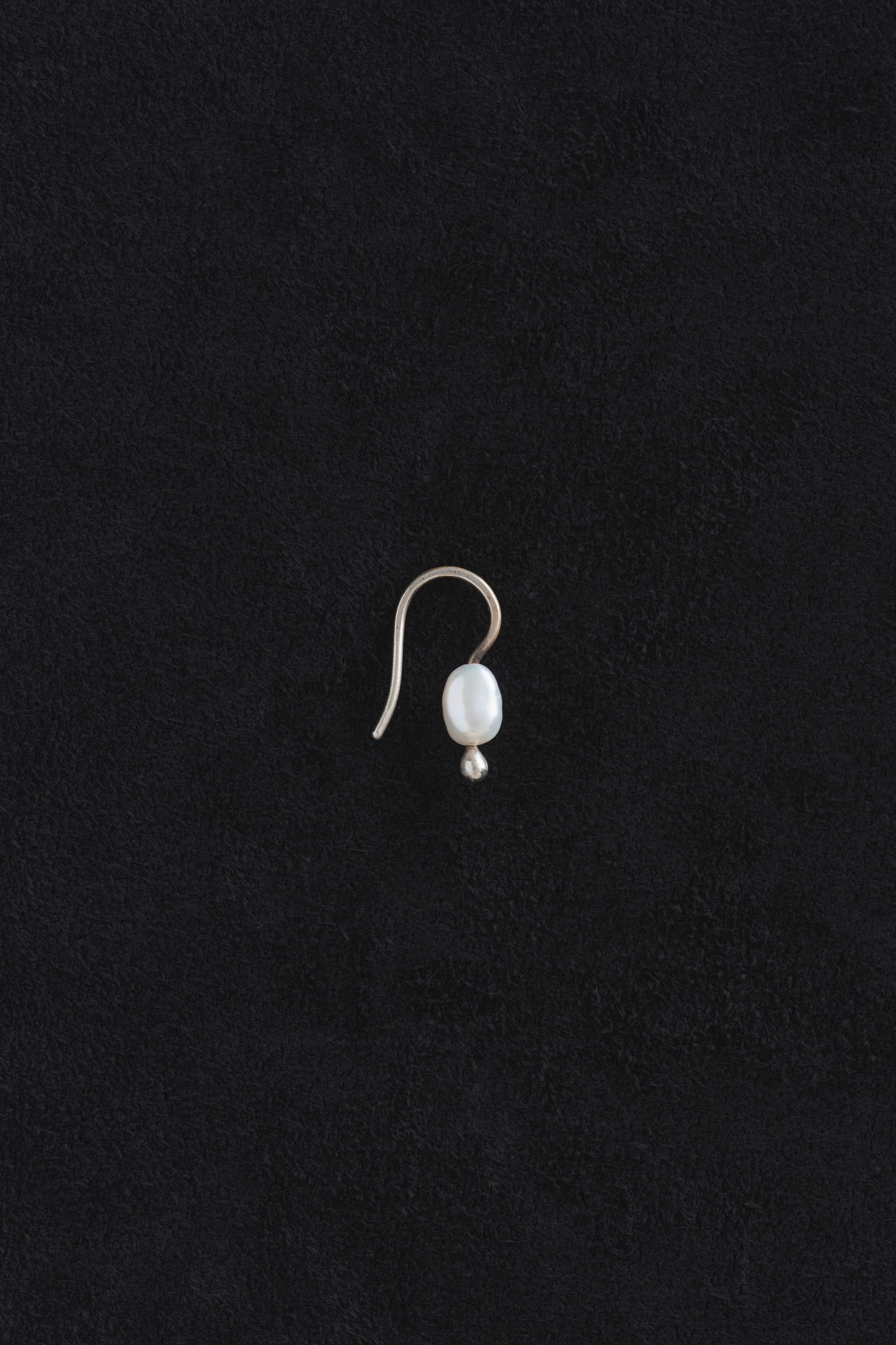 Mermaid Earring, Single / White