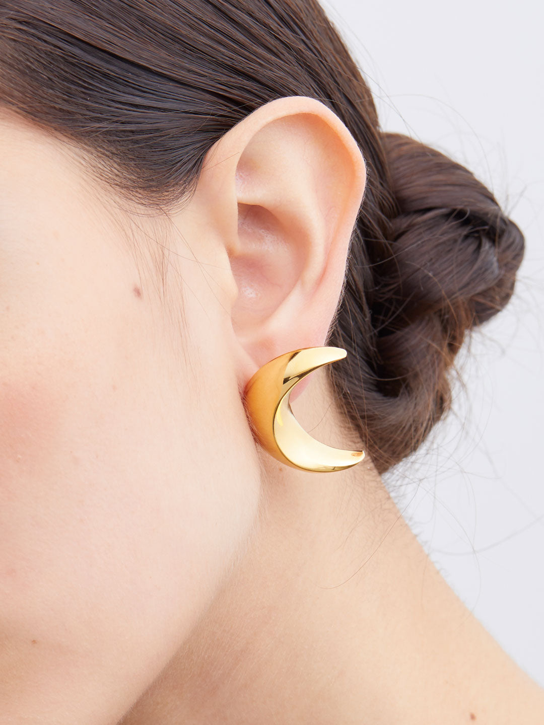 Gold Moon Earring