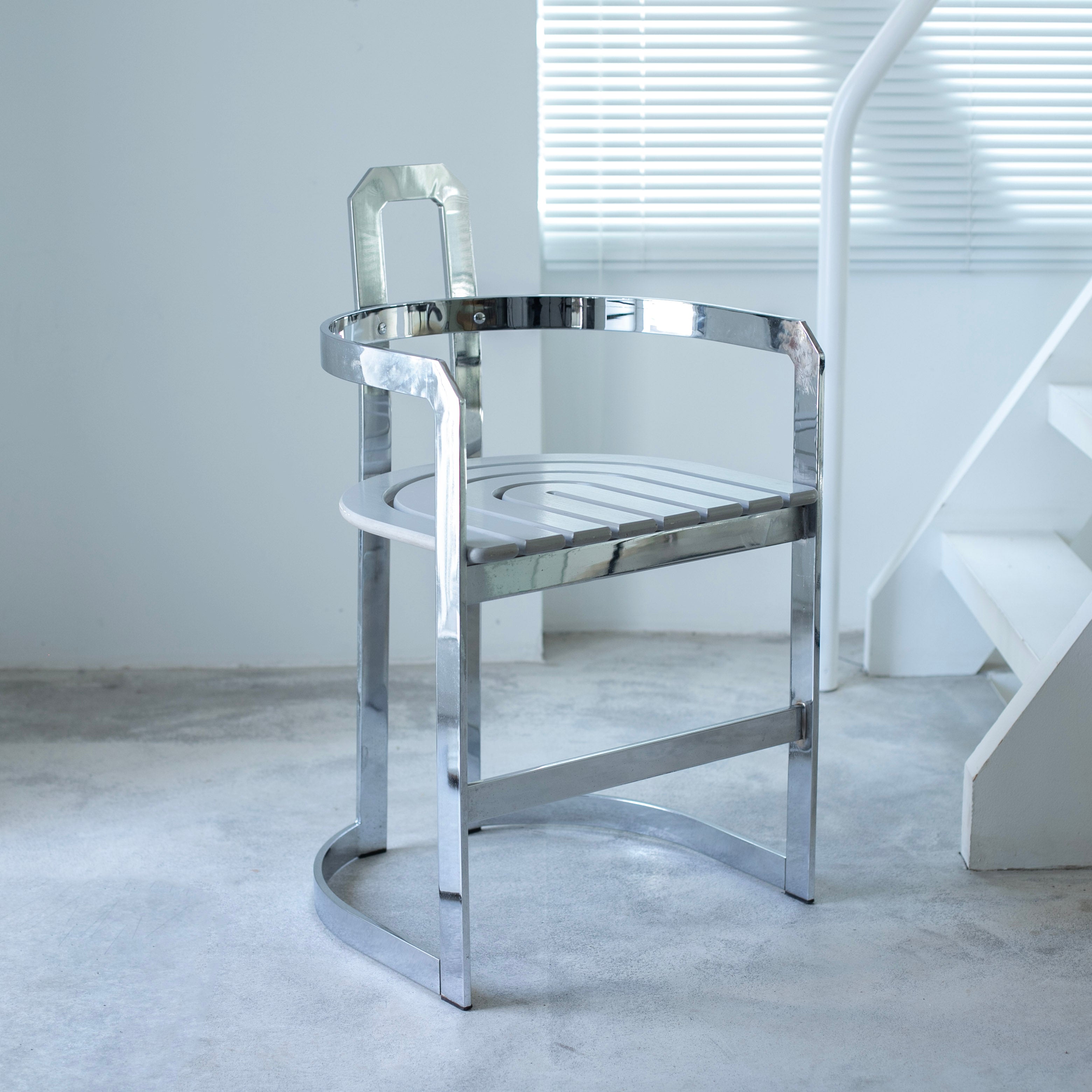 Italian vintage chrome chair, 1990s 24100940