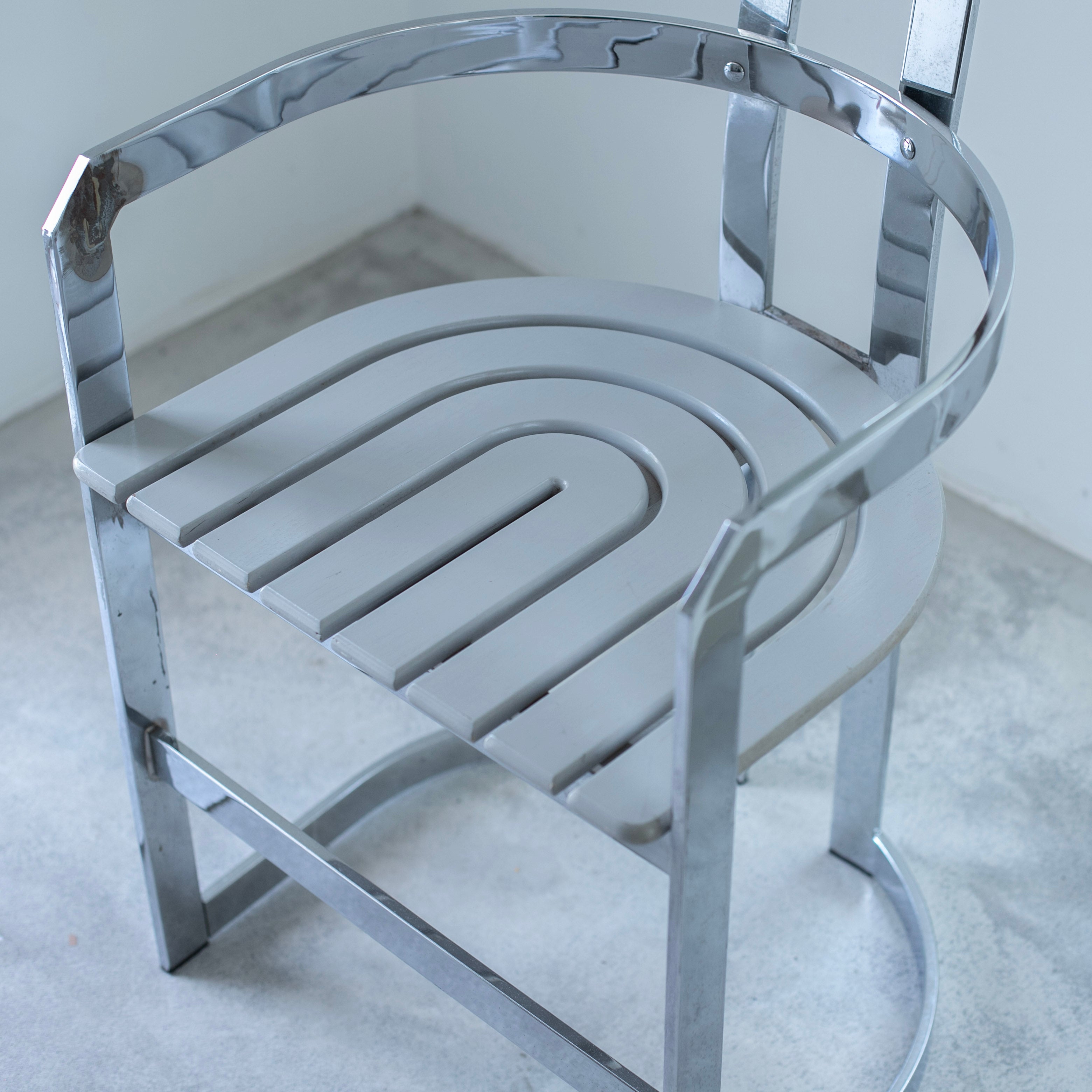 Italian vintage chrome chair, 1990s 24100940