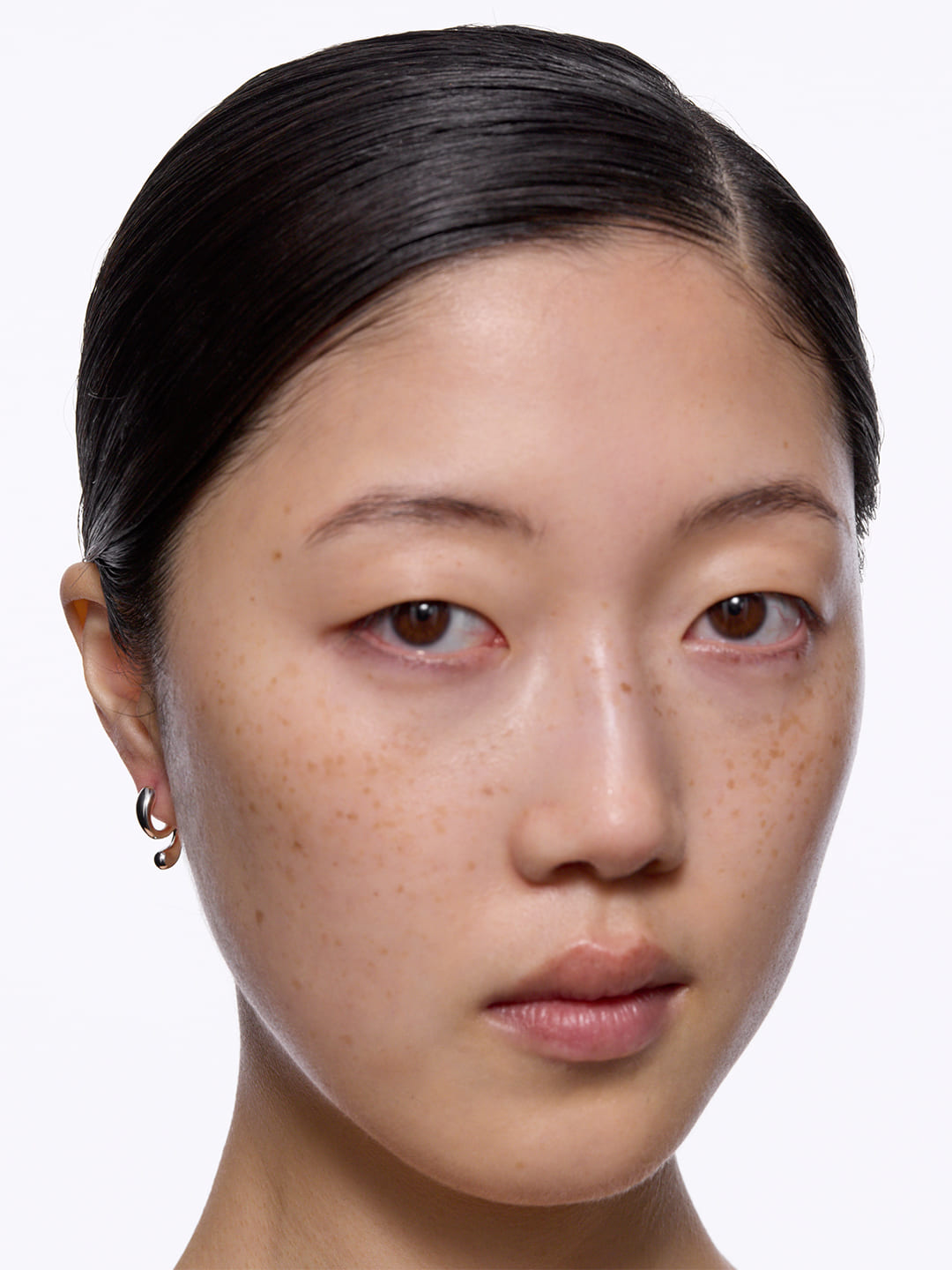 Mermaid Splash Huggie Silver